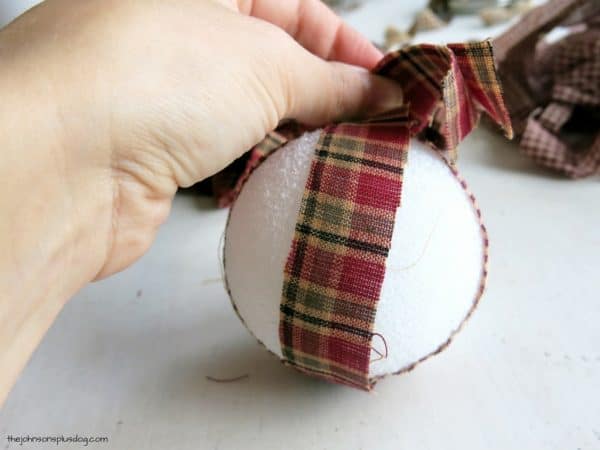 Easy & Cheap DIY Fabric Christmas Ornaments - Making Manzanita