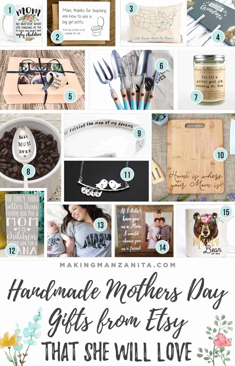 Handmade Mother's Day Gifts from Etsy That She'll Love - Making Manzanita