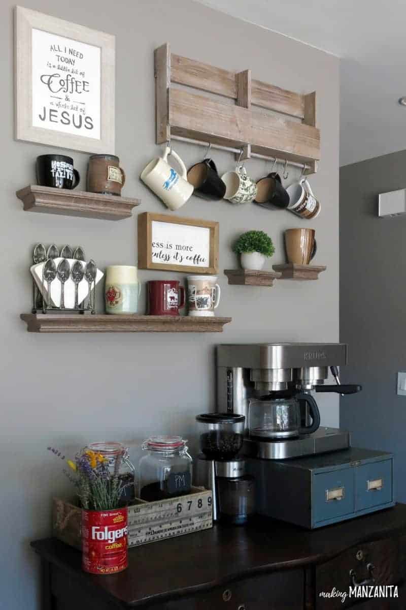 10 Crazy Cute Ways to Organize Your Coffee Cups  Diy coffee station,  Coffee mug storage, Mug storage