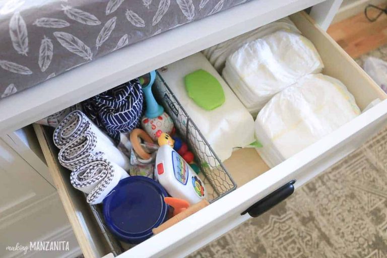 Baby Changing Table Organization Making Manzanita