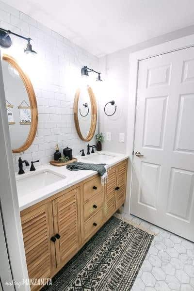 Modern Boho Farmhouse Bathroom Reveal! | Making Manzanita