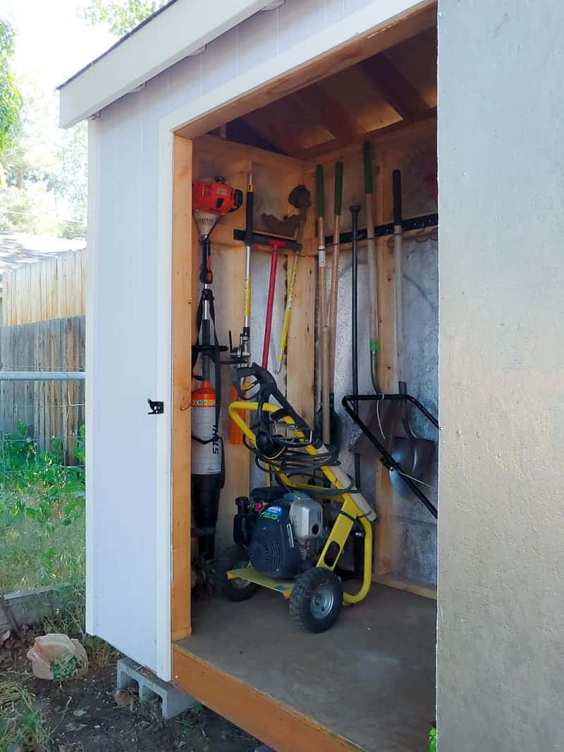 Easy Garden Tool Storage In Backyard Shed - Making Manzanita