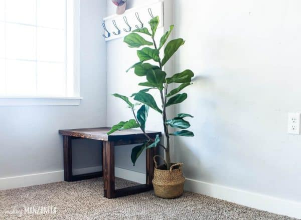 Easy DIY Bench For Small Entryway (With Free Plans) - Making Manzanita