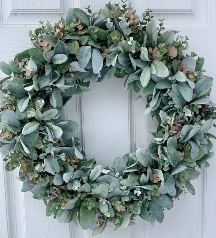 Year Round Wreath, Lambs Ear Wreath, Spring Wreath for Front Door, Year  Round Greenery Wreath, All Season Fireplace Wreath, Large Wreath 