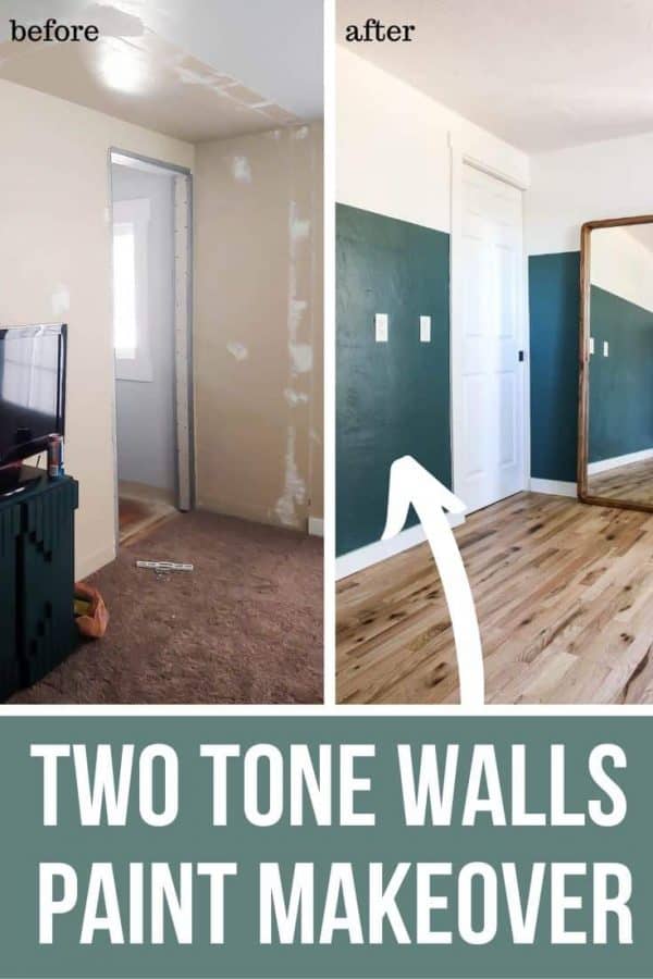 Two Tone Walls: How To Paint Straight Lines - Making Manzanita