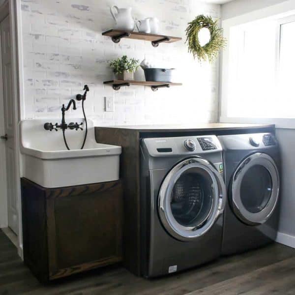 DIY Farmhouse Laundry Room Sink Cabinet | Making Manzanita