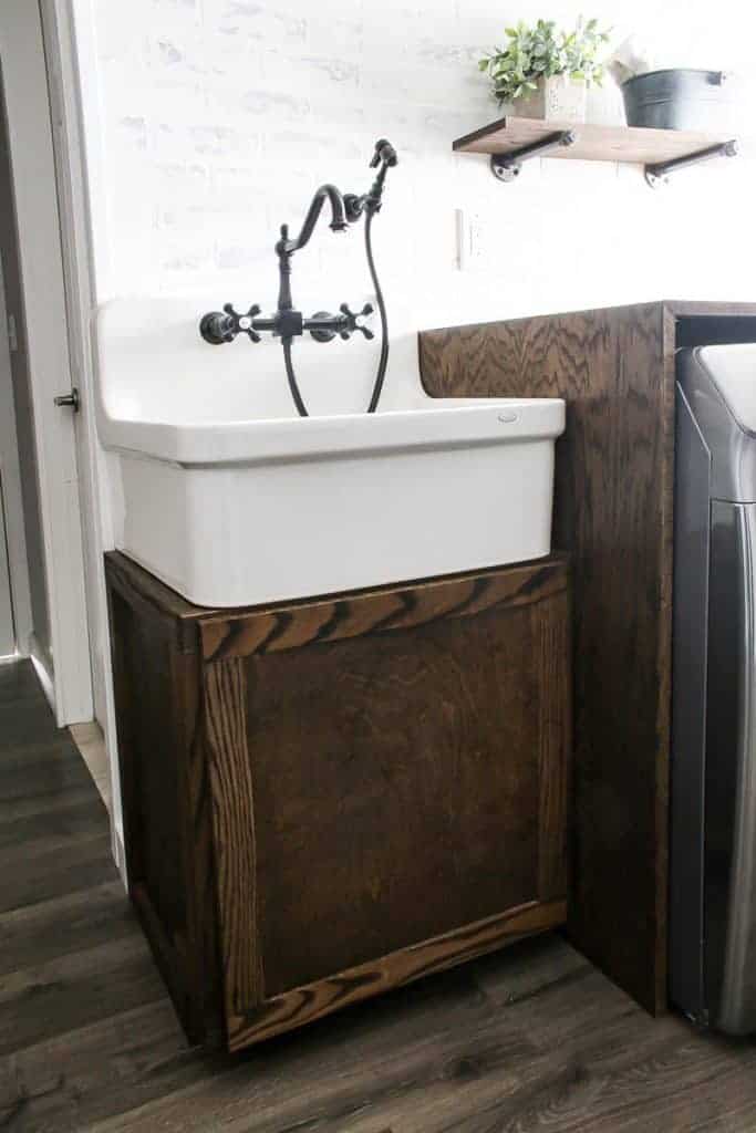 utility sink with cabinet base