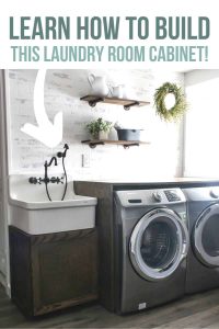 DIY Farmhouse Laundry Room Sink Cabinet | Making Manzanita