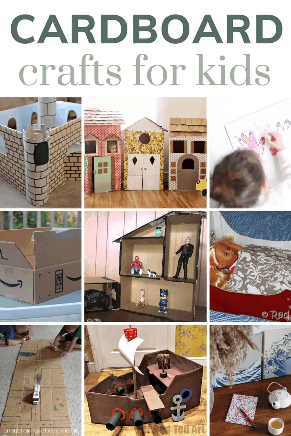 11+ Cardboard Crafts For Kids - Making Manzanita