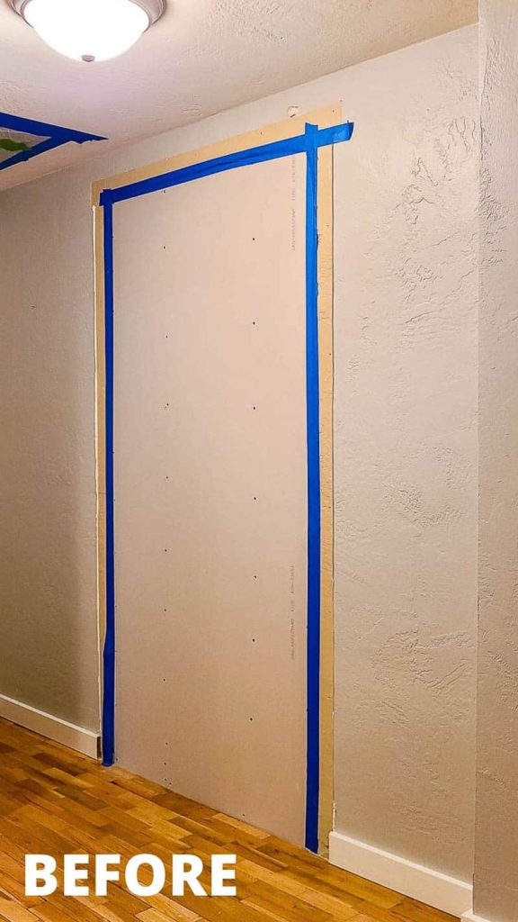 A boring and plain hallway needed some new decor, here's what it looked like before we hung DIY picture ledges