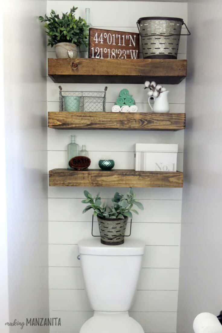Shelves Next To Shower Design Ideas
