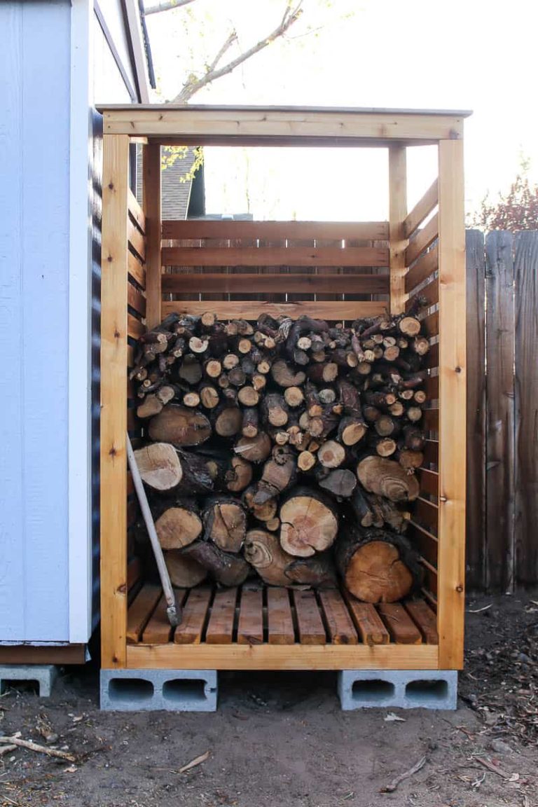 DIY Firewood Rack with Roof | FREE PLANS - Making Manzanita