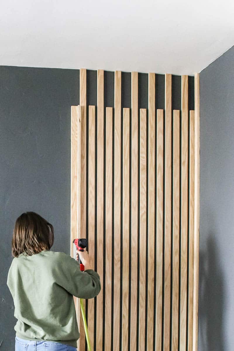 DIY Slat Wall | Easy Modern Wood Accent Wall Idea - Making Manzanita