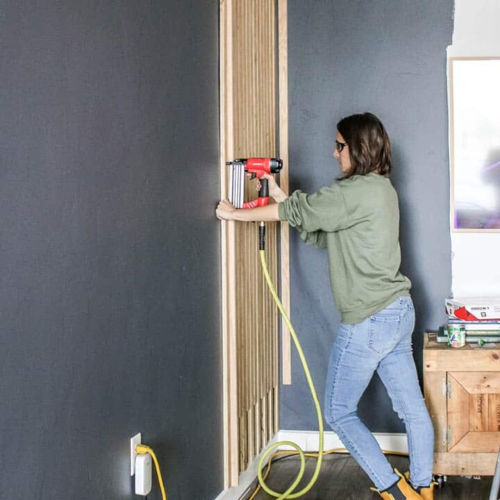Make a DIY Plywood Accent Wall for a Midcentury Look