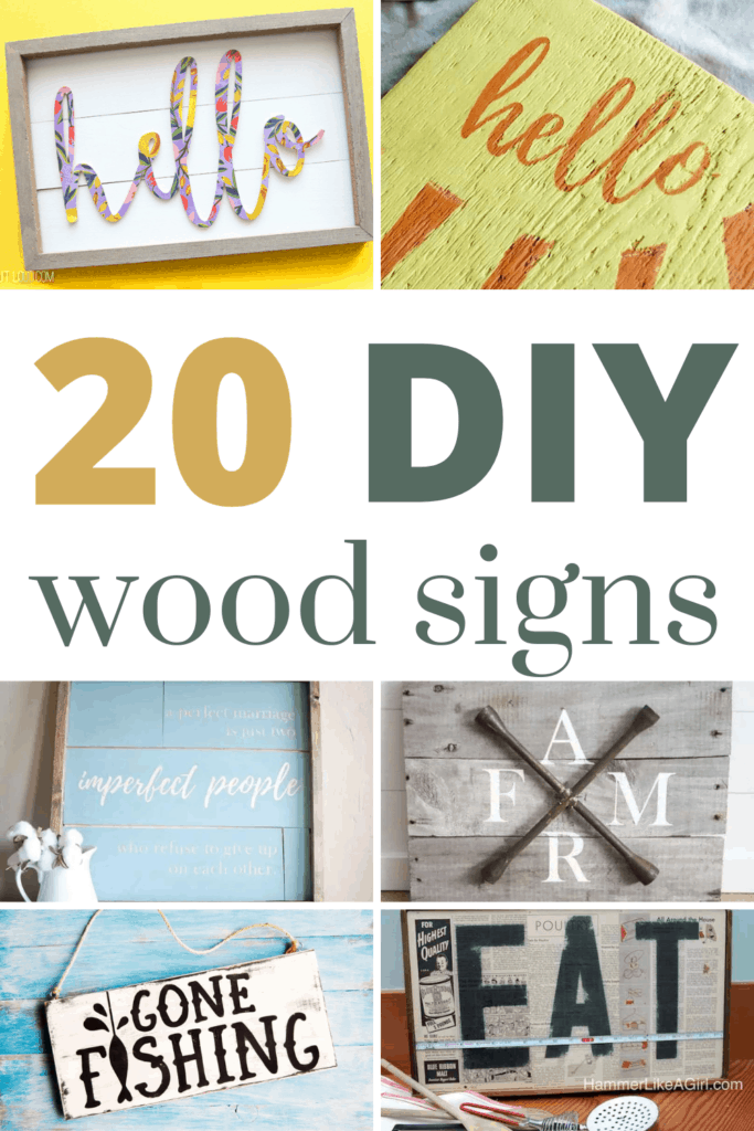 DIY Wood Signs Home Decor - Trace and Paint 