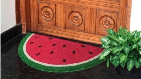 Watermelon Doormat, Custom Welcome Mat, Front Door Mat, Housewarming Gift,  Summer Doormat, Outdoor Doormat, Spring Doormat, Colorful Doormat 