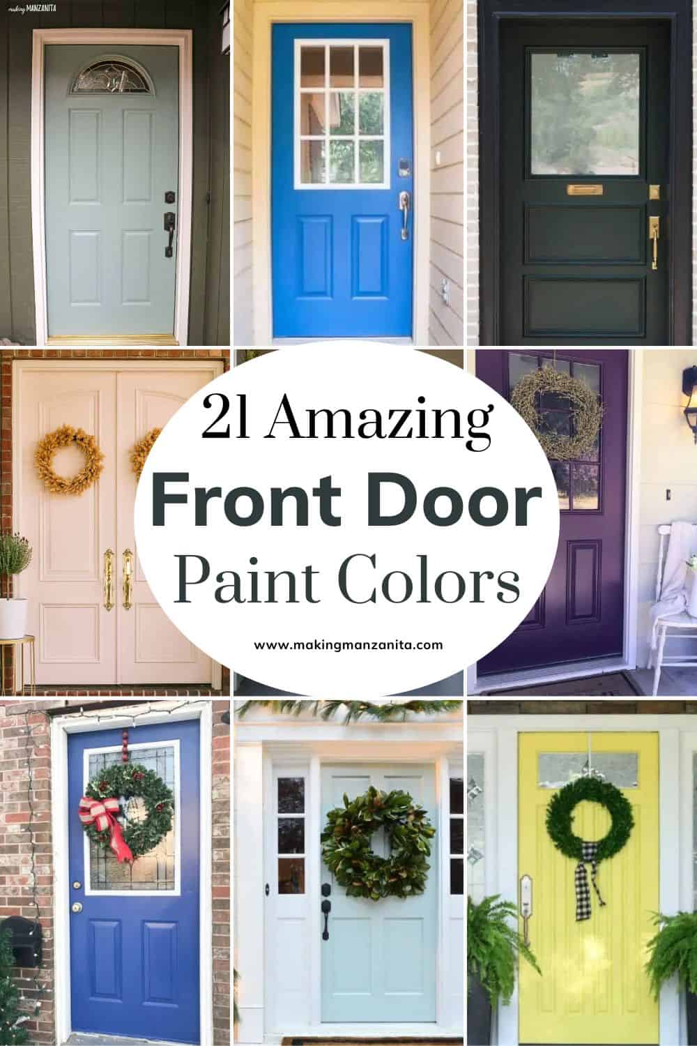 22 Front Door Paint Colors to Inspire You - Making Manzanita
