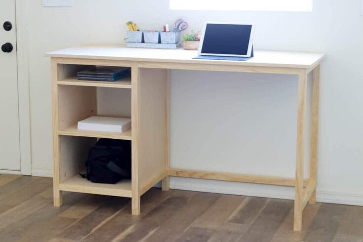 Easy DIY Desk for $40 --And Just 4 Tools! FREE PLANS!