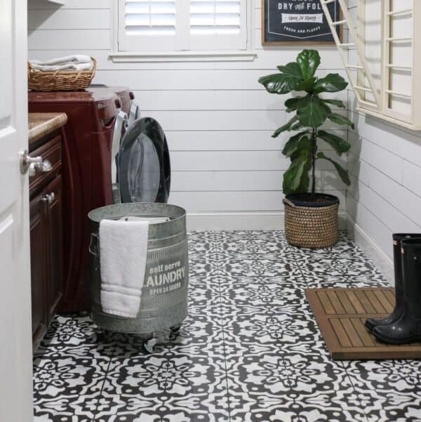 20 Painted Tile Floor Ideas to Update Your Space - Making Manzanita