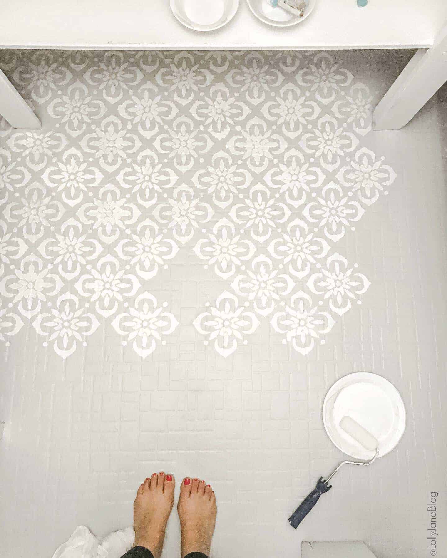 20 Painted Tile Floor Ideas to Update Your Space - Making Manzanita