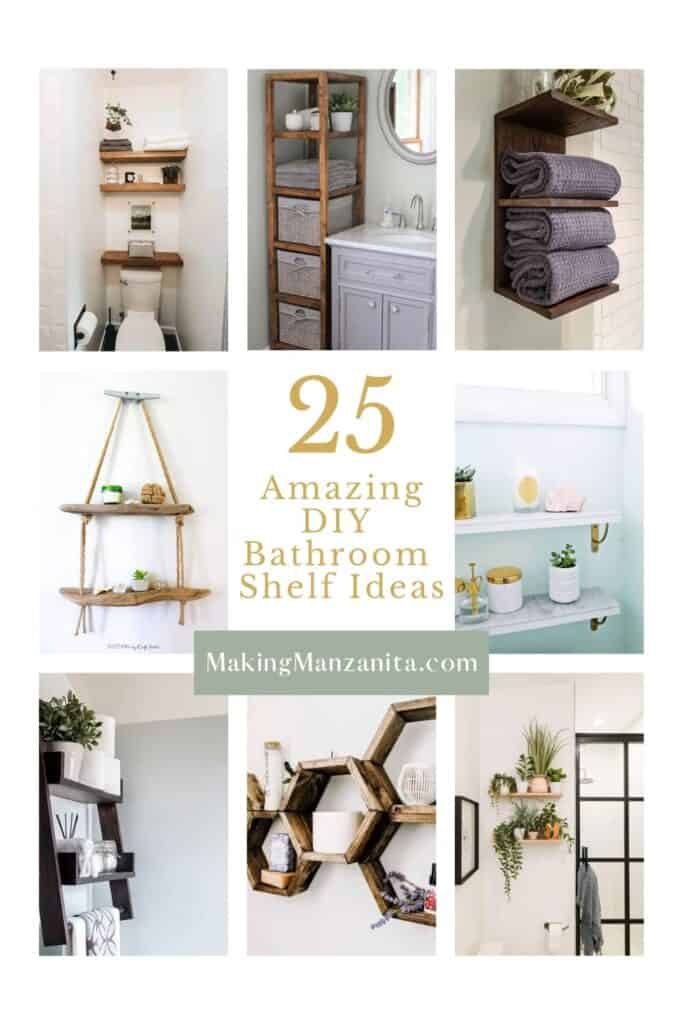 FREE PROJECT PLAN: How to Build DIY Bathroom Storage Shelves  Bathroom  shelves for towels, Diy bathroom storage, Bathroom storage shelves