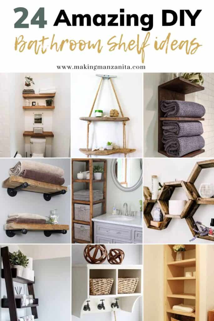 Attempt your hand at one of these Do It Yourself bathroom shelves