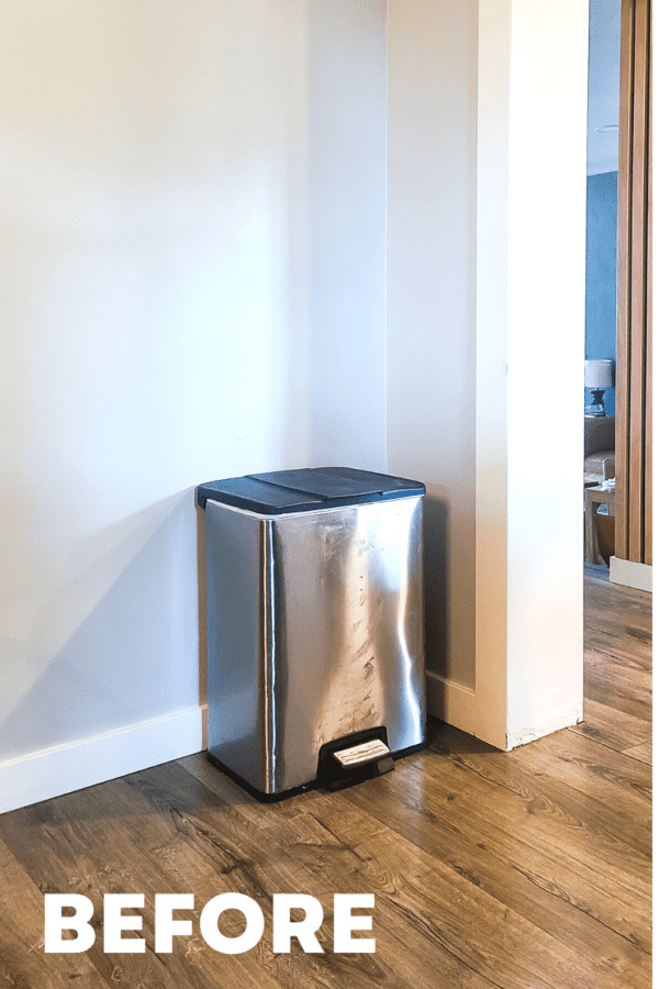 DIY Trash Can Cabinet With Free Plans Making Manzanita   Before Building The DIY Trash Can Enclosure 600x900 