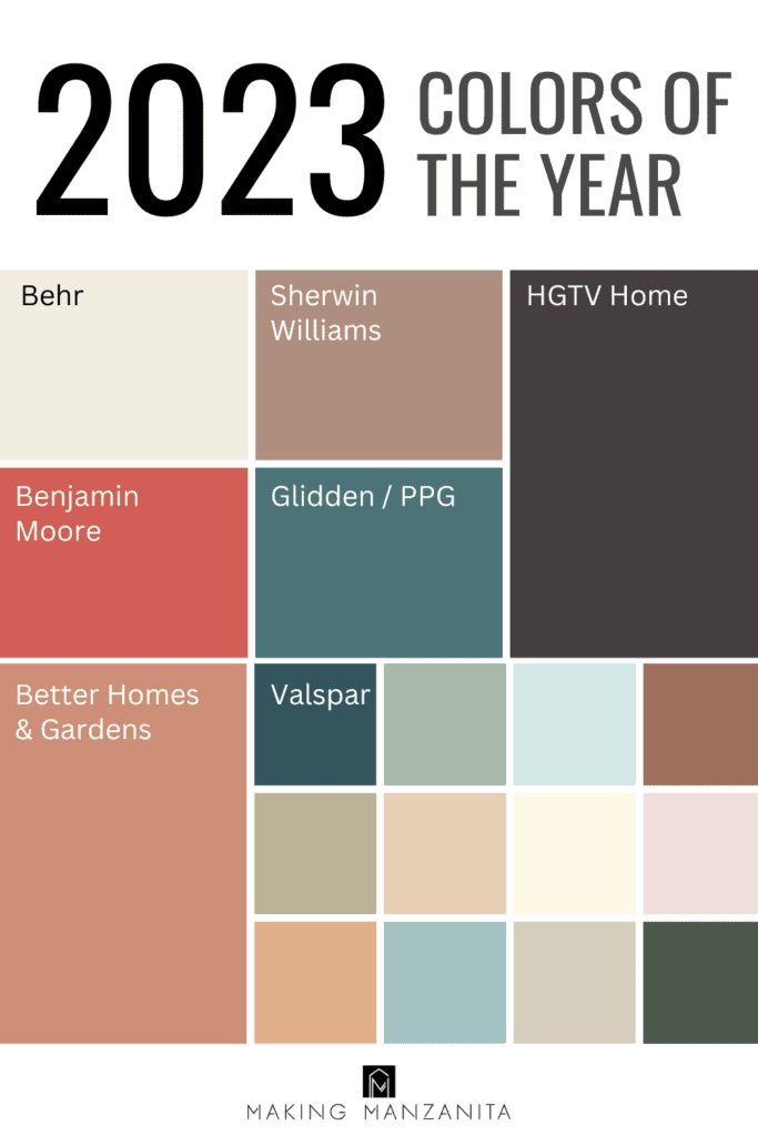 2023 colors of the year now include a new take on terracotta and a bluish  green