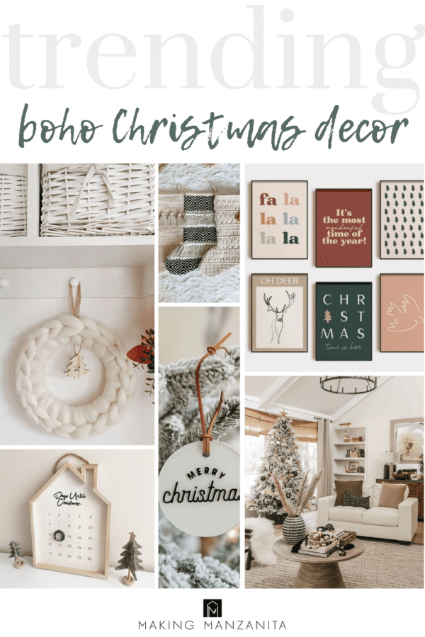 100 Boho Christmas Decor Ideas To DIY or Buy- Making Manzanita