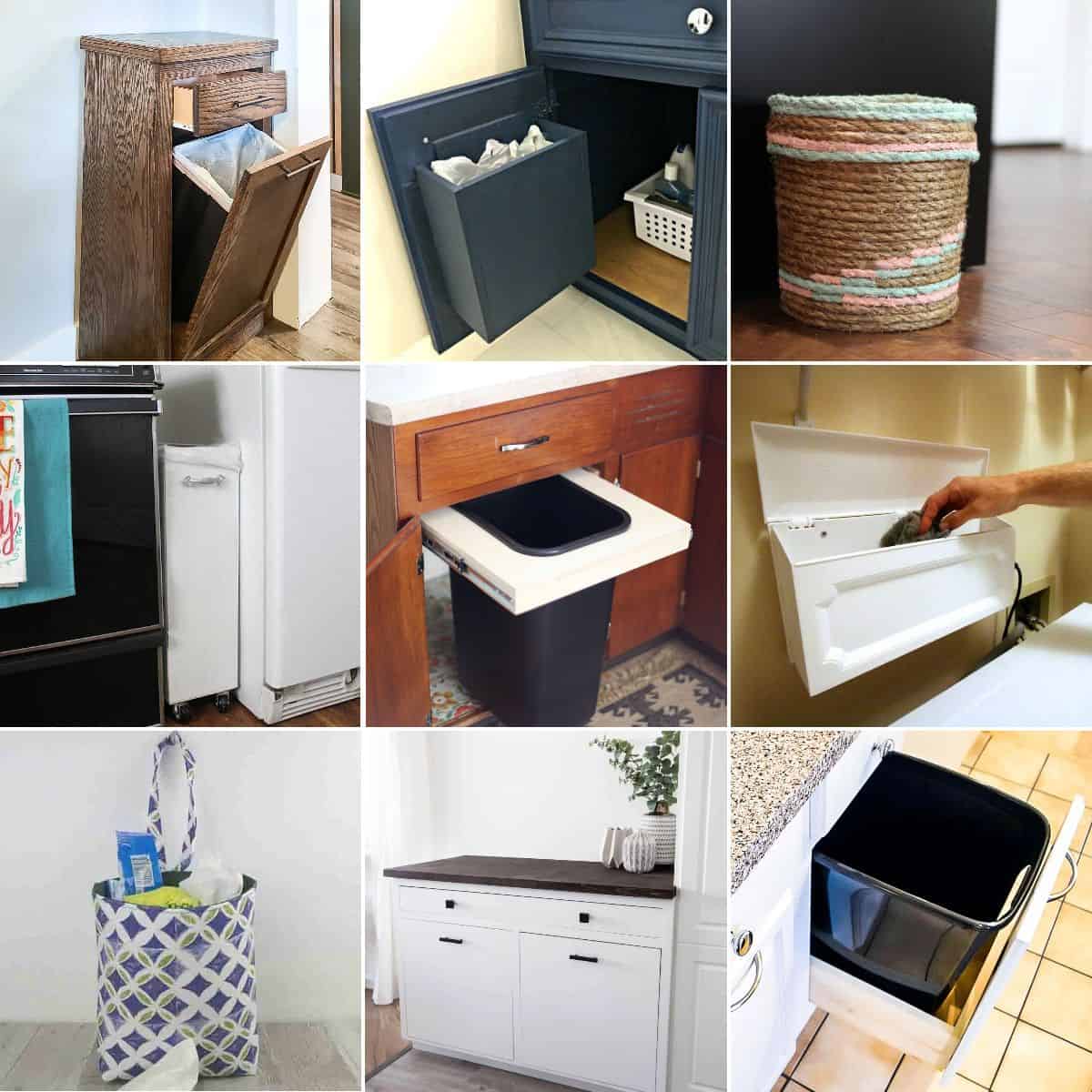 15 DIY Trash Cans You Can Make Yourself - Making Manzanita