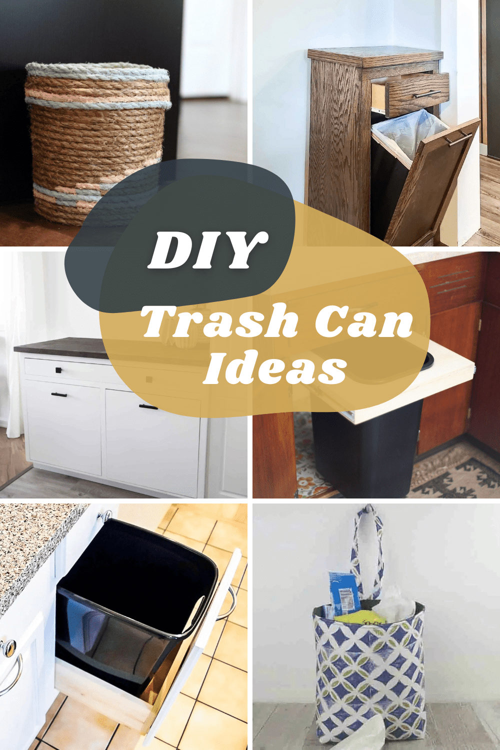 15 DIY Trash Cans You Can Make Yourself - Making Manzanita