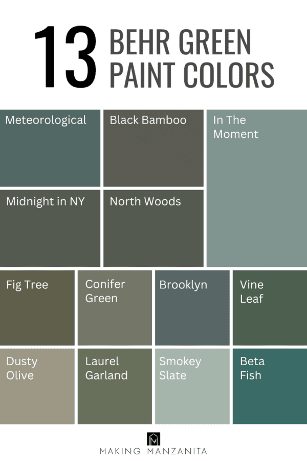 13 of the Best BEHR Green Paint Colors - Making Manzanita