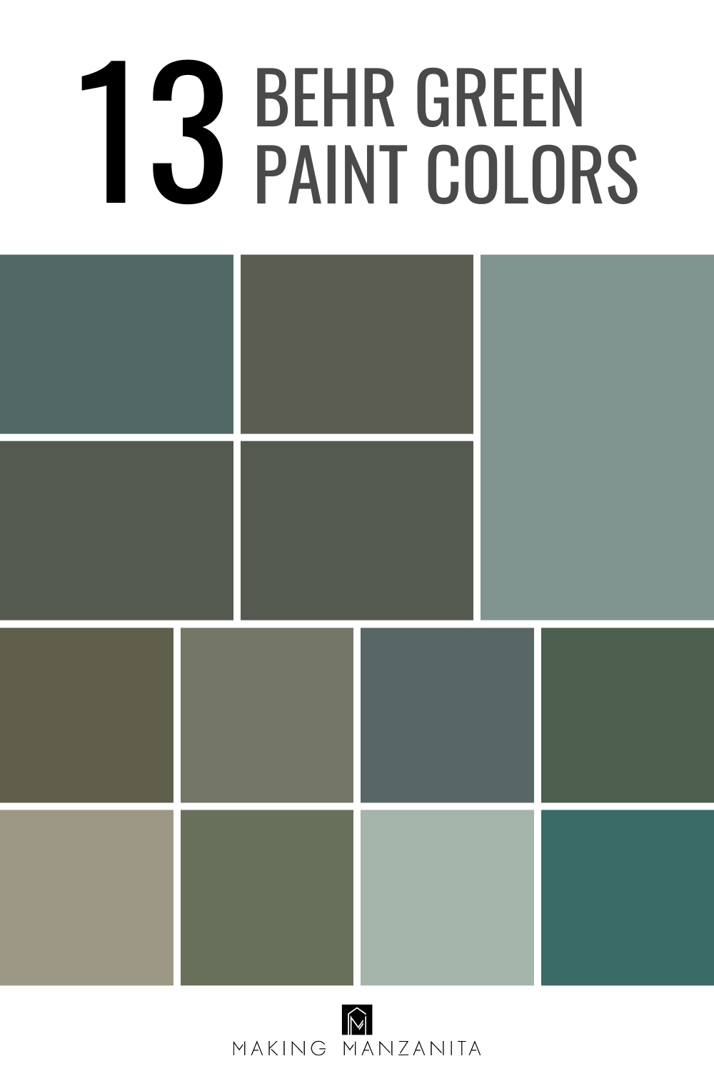 13 of the Best BEHR Green Paint Colors Making Manzanita