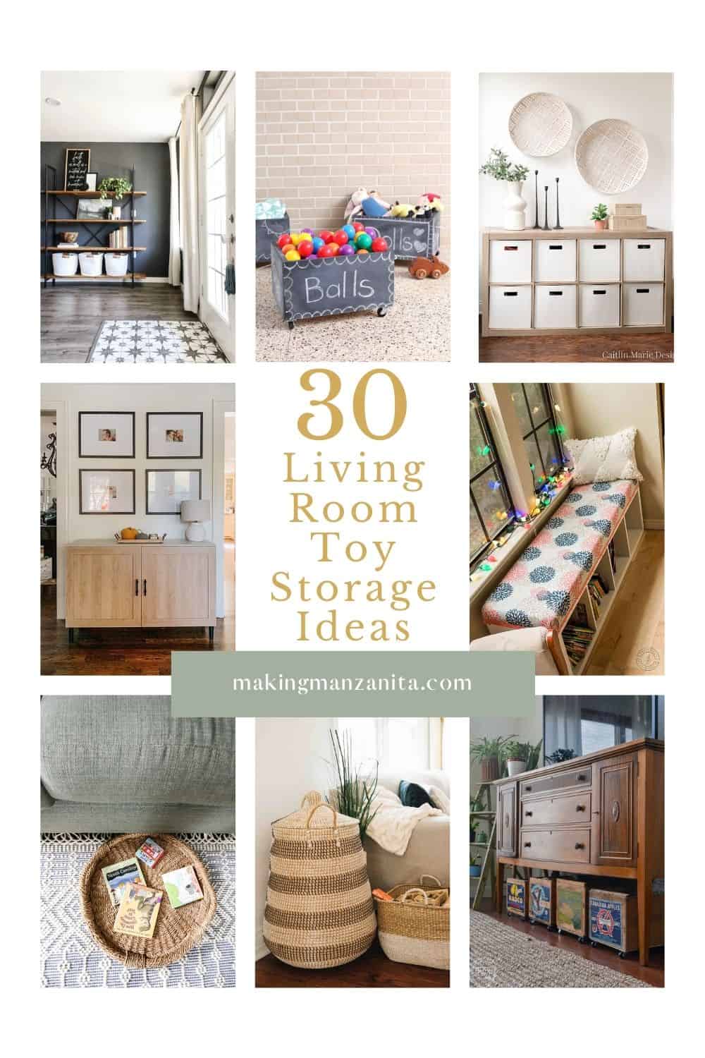 Toy Storage for Living Room: 30 Clever Ideas - Making Manzanita
