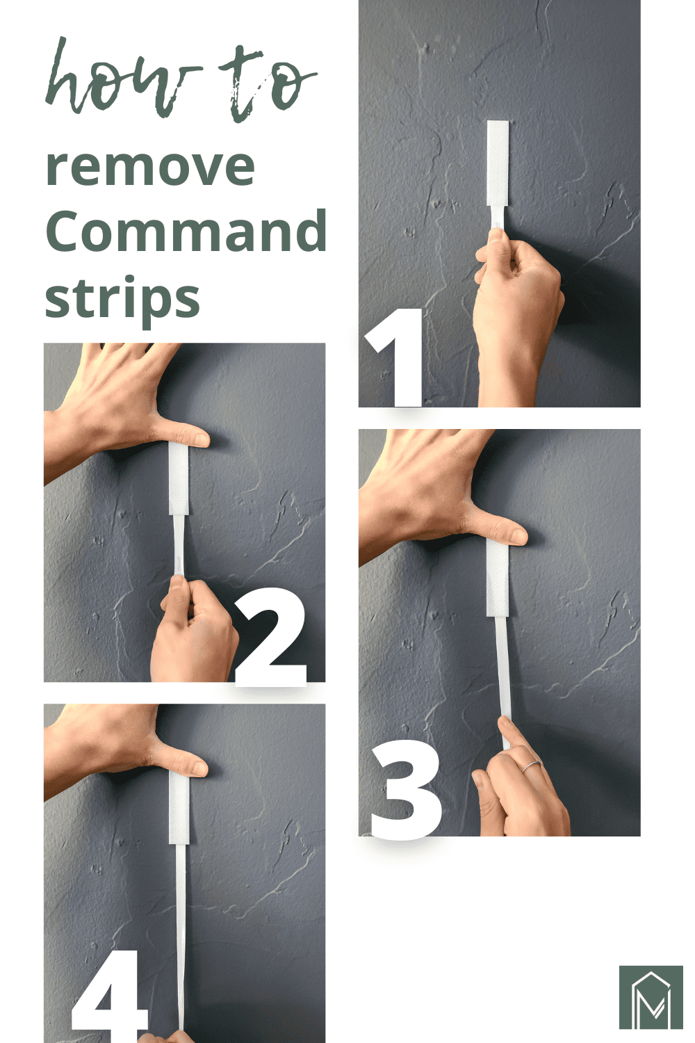 How To Remove Command Strip Adhesive From Wall