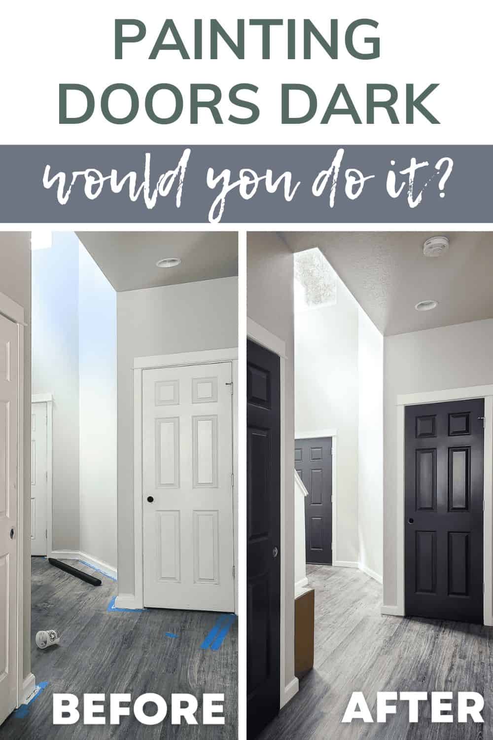 Guide for Painting Interior Doors Black or Dark Gray - Making Manzanita